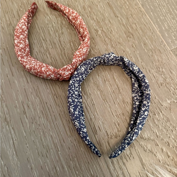 Accessories - Floral Headband Set - Blue and Pink